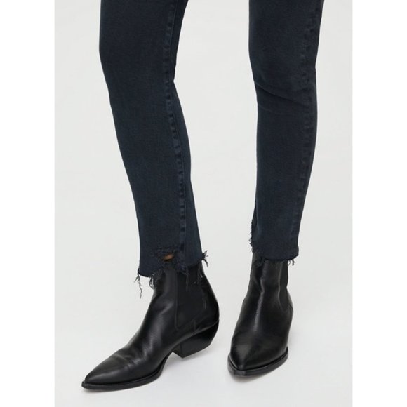 AGOLDE Toni Mid Rise Straight Jeans, Black, Sz 29 - Picture 6 of 13